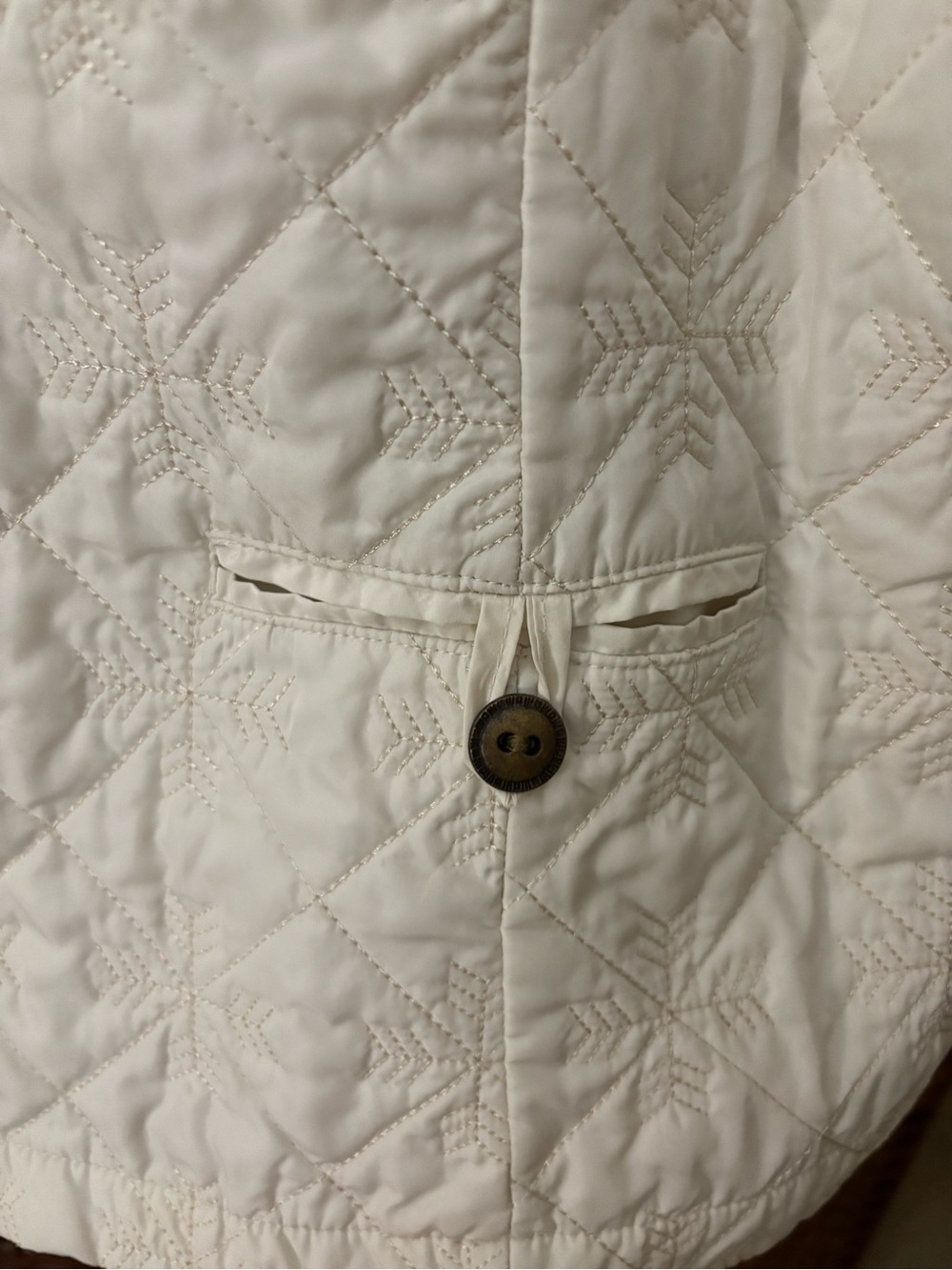 Southern Lady Off-White Quilted Zip-Front Jacket - Picture 5 of 9